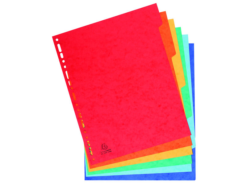 EXACOMPTA - Separador CARTULINA LUSTRADA 5 POSICIONES (Ref.1405E)