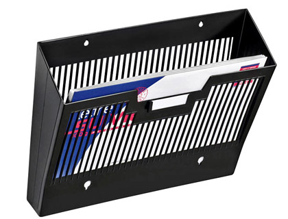 CEP - EXPOSITOR MURAL DE PARED POLIESTIRENO REJILLA 1 COMPARTIMENTO NEGRO 360X257X95 MM (Ref.123)