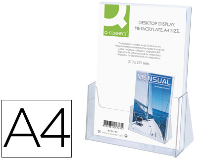 Q-CONNECT - EXPOSITOR SOBREMESA METACRILATO TAMAÑO A4 5753 (Ref.KF04185)