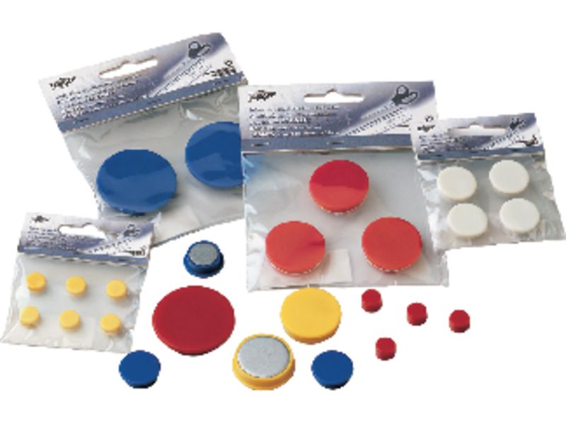 FAIBO - Imanes Bolsa 4 Ud 20 mm Blanco redondo (Ref.60-20-01)