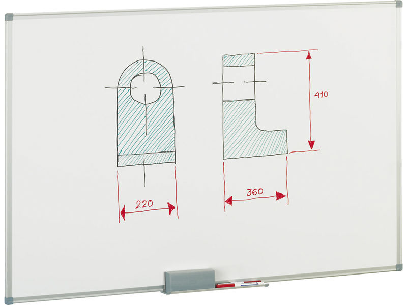 FAIBO - Pizarra Blanca Magnetica 60X90 Marco aluminio (Ref.840-10)