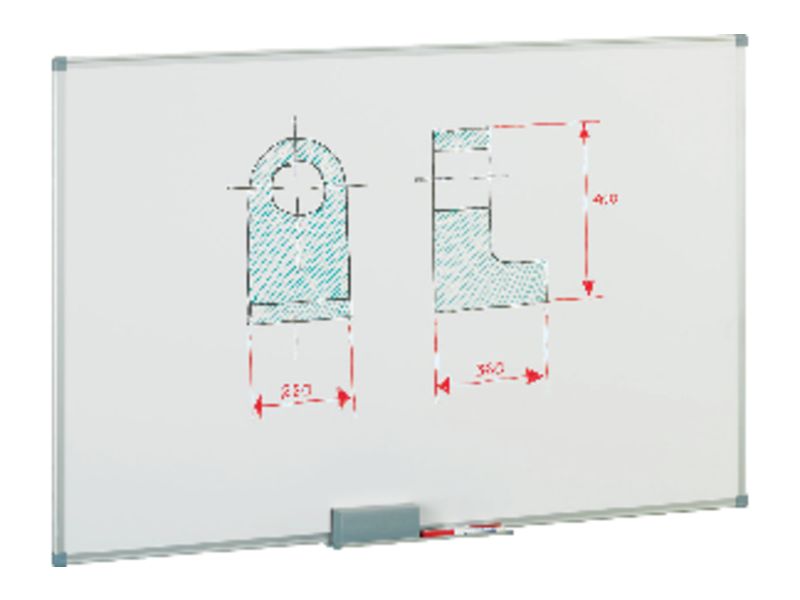 FAIBO - Pizarra Blanca Magnetica 90X120 Marco aluminio (Ref.840-11U)