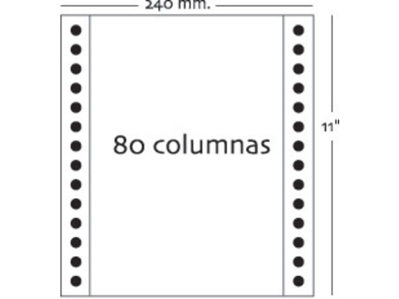 FABRISA - Caja DE 1000 HOJAS PAPEL 3H 240X11''BL (Ref.1241032)