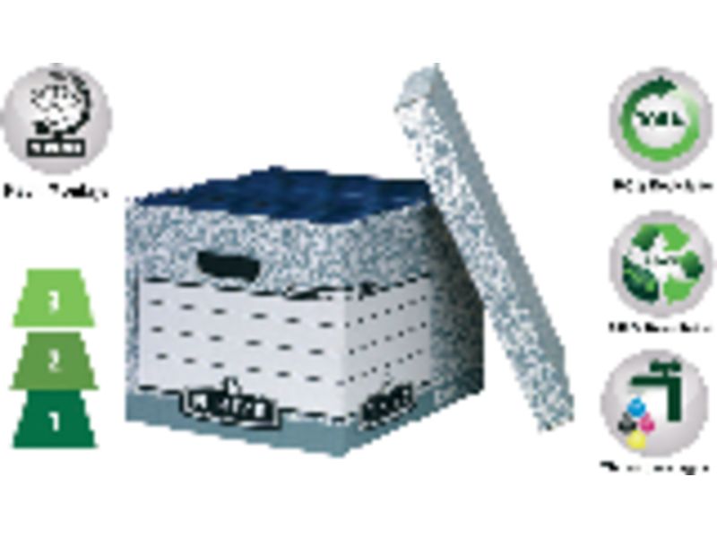 FELLOWES - Contenedor Archivador Definitivo 333x285x290 mm Paredes y asas reforzadas Cartón (Ref.00810-FFEU)