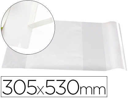 LIDERPAPEL - FORRALIBRO Nº31 CON SOLAPA AJUSTABLE ADHESIVO 312 X 530 MM (Ref.AD10)