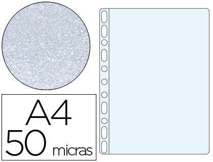 Q-CONNECT - FUNDA MULTITALADRO DIN A4 50 MC PIEL DE NARANJA BOLSA DE 100 UNIDADES (Ref.KF01955)