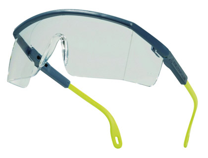 DELTAPLUS - GAFAS DE PROTECCION POLICARBONATO MONOBLOQUE INCOLORO COLOR GRIS-AMARILLA UV400 (Ref.KILIMGRIN)