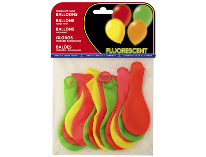 GLOBOS FLUORESCENTES BOLSA DE 15 UNIDADES (Ref.20002)