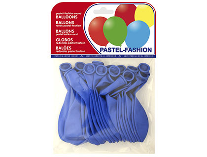 GLOBOS PASTEL AZUL MEDIO BOLSA DE 20 UNIDADES (Ref.20010)
