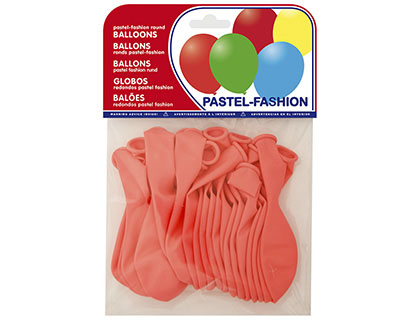 GLOBOS PASTEL ROSA BOLSA DE 20 UNIDADES (Ref.20009)