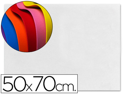 LIDERPAPEL - GOMA EVA 50X70CM 60G/M2 ESPESOR 1.5MM BLANCO (Ref.GE58)