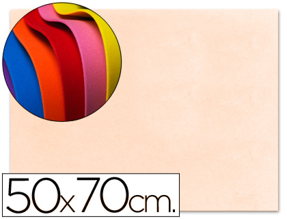 LIDERPAPEL - GOMA EVA 50X70CM 60G/M2 ESPESOR 1.5MM CARNE (Ref.GE50)