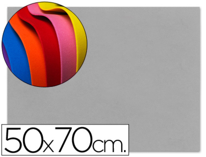 LIDERPAPEL - GOMA EVA 50X70CM 60G/M2 ESPESOR 1.5MM GRIS (Ref.GE61)