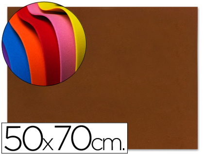 LIDERPAPEL - GOMA EVA 50X70CM 60G/M2 ESPESOR 1.5MM MARRON (Ref.GE53)