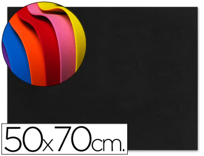 LIDERPAPEL - GOMA EVA 50X70CM 60G/M2 ESPESOR 1.5MM NEGRO (Ref.GE57)