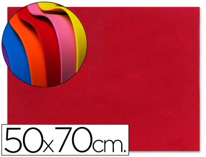 LIDERPAPEL - GOMA EVA 50X70CM 60G/M2 ESPESOR 1.5MM ROJO (Ref.GE24)