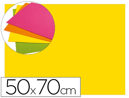 LIDERPAPEL - GOMA EVA 50X70CM 60G/M2 ESPESOR 2MM FLUOR AMARILLO (Ref.GE25)