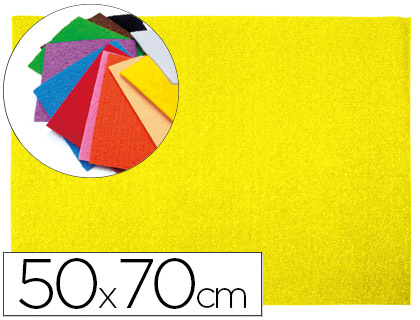 LIDERPAPEL - GOMA EVA 50X70CM 60G/M2 ESPESOR 2MM TEXTURA TOALLA AMARILLO (Ref.GE15)