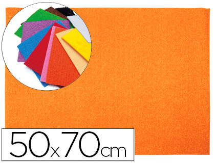 LIDERPAPEL - GOMA EVA 50X70CM 60G/M2 ESPESOR 2MM TEXTURA TOALLA NARANJA (Ref.GE14)