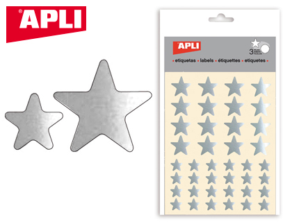APLI - GOMETS ESTRELLA PLATA BOLSA CON 3 HOJAS (Ref.11806)