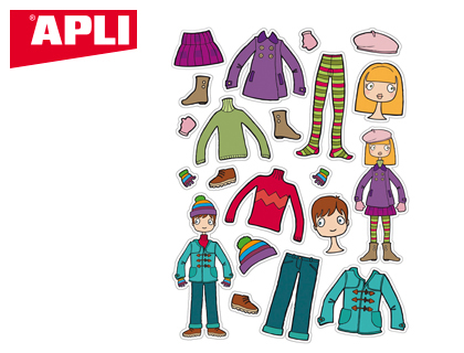 APLI - GOMETS TEMATICO ARMARIO ADHESIVO REMOVIBLE BOLSA DE 3 HOJAS (Ref.11438)