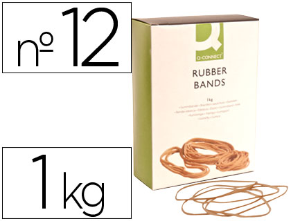 Q-CONNECT - GOMILLAS ELASTICAS 1000 GR NUMERO 12 120 X 2 MM (Ref.KF14688)