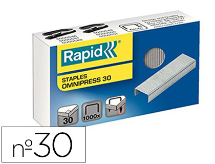 RAPID - GRAPAS OMNIPRESS 30 GALVANIZADAS CAJA DE 1000 GRAPAS (Ref.5000559)