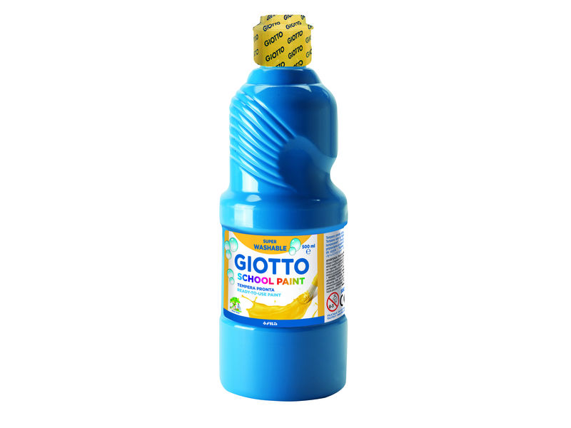 GIOTTO - Témpera LAVABLE BOTELLA 500 ML. COLOR AZUL (Ref.535317)