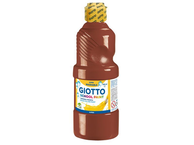 GIOTTO - Témpera LAVABLE BOTELLA 500 ML. COLOR MARRÓN (Ref.535328)