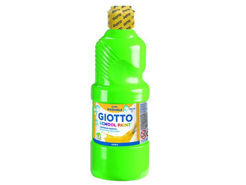 GIOTTO - Témpera LAVABLE BOTELLA 500 ML. COLOR VERDE CLARO (Ref.535311)