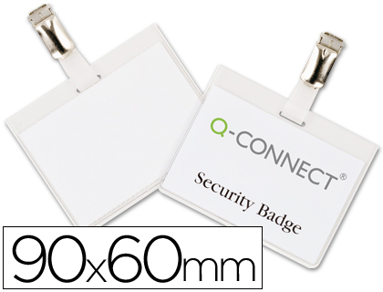 Q-CONNECT - IDENTIFICADOR CON PINZA 60X90 MM -CERRADA (Ref.KF01562)
