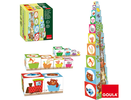 DISET - JUEGO DIDACTICOS CUBOS APILABLES FIGURAS DEL BOSQUE (Ref.55219)