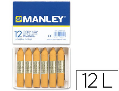 MANLEY - LAPICES CERA UNICOLOR OCRE -CAJA DE 12 N.26 (Ref.MNC04690/ N. 26)