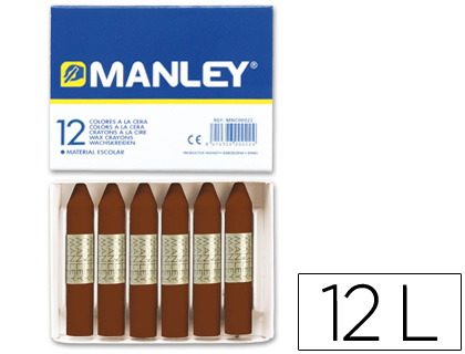 MANLEY - LAPICES CERA UNICOLOR PARDO -CAJA DE 12 (Ref.MNC04726/ N. 29)
