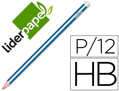 LIDERPAPEL - LAPIZ DE GRAFITO SIN GOMA TRIANGULAR (Ref.LL03)