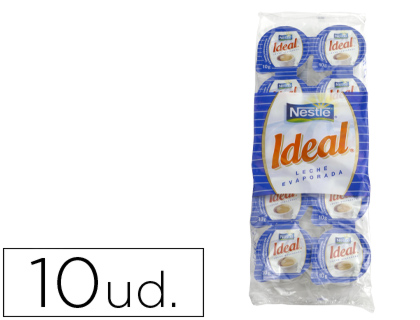 LECHE EVAPORADA IDEAL PORCIONES DE 7,5 GRAMOS ENVASE DE 10 UNIDADES (Ref.12135932)