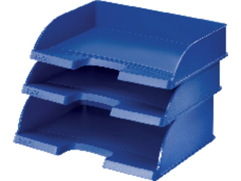 LEITZ - Bandeja de Sobremesa Jumbo Plus 363X273X103 Azul Poliestireno (Ref.52190035)