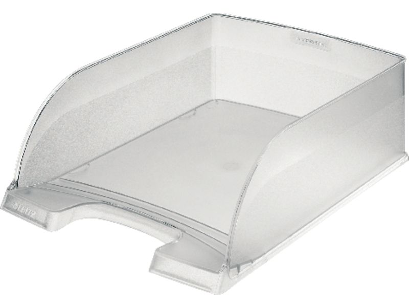 LEITZ - Bandeja de Sobremesa Plus Jumbo 255X357X103 Translucido Poliestireno Apilable (Ref.52330003)