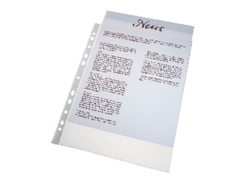 LEITZ - Fundas portadocumentos Luxe 120micras cristal 100 ud A4 C13T16324010 (Ref.46104)