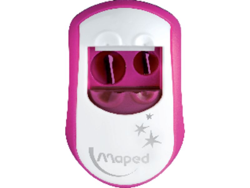MAPED - Sacapuntas/Afilalapices Clean Doble Verde, rosa o azul Plastico 0 (Ref.30211)