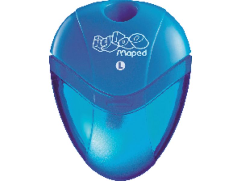MAPED - Afilalapiz Igloo Zurdos Simple Naranja,azul o lila Con depósito Ergonómico (Ref.32211)