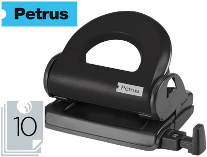 PETRUS - Taladro 80 COLOR -NEGRO -CAPACIDAD 10 HOJAS (Ref.33701)