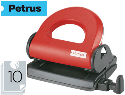 PETRUS - Taladro 80 COLOR -ROJO -CAPACIDAD 10 HOJAS (Ref.33727)