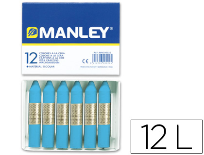 MANLEY - CAJA DE 12 CERAS AZUL CELES. Nº17 (Ref.MNC04602)