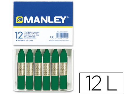 MANLEY - CAJA DE 12 CERAS VERDE ESM. Nº24 (Ref.MNC04679)