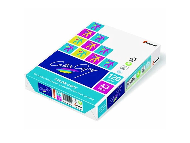 COLOR COPY - Papel impresión Laser Color 250h 120 g. A3 (Ref.CCA3120)