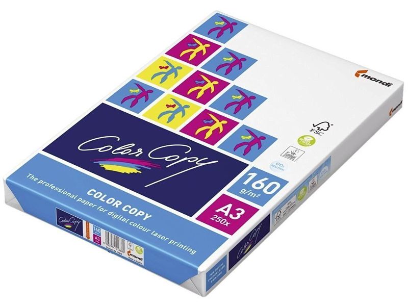 COLOR COPY - Papel impresión Laser Color 250h 160 g. A3 (Ref.CCA3160)