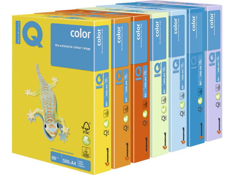 IQ - Papel multifunción color 500h 80 g. A4 Azul (Ref.BL29)