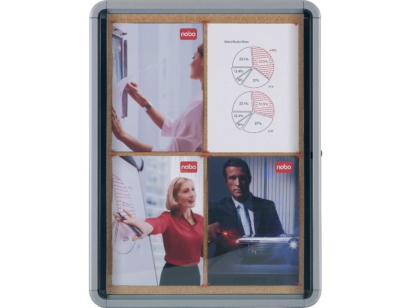 NOBO - Vitrina fondo corcho 69,2x53,2 cm Ext. 4xA4 Int. (Ref.1902561)