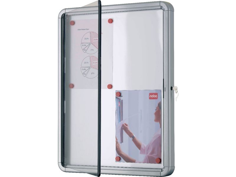 NOBO - Vitrina Interior metalico 69.2x53.2cm Profundidad 16mm (Ref.1902557)